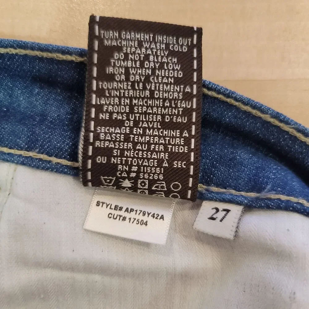 7 For All Mankind Roxanne Skinny Ankle Ladies Jeans 27 Denim Medium Wash